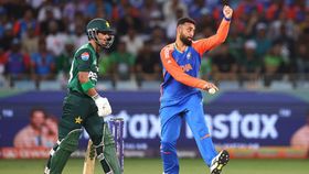 Varun Chakravarthy of India bowls during the Asia cup match between India and Pakistan at Dubai International Stadium on September 21, 2025 Varun Chakravarthy of India bowls during the Asia cup match between India and Pakistan at Dubai International Stadium on September 21, 2025