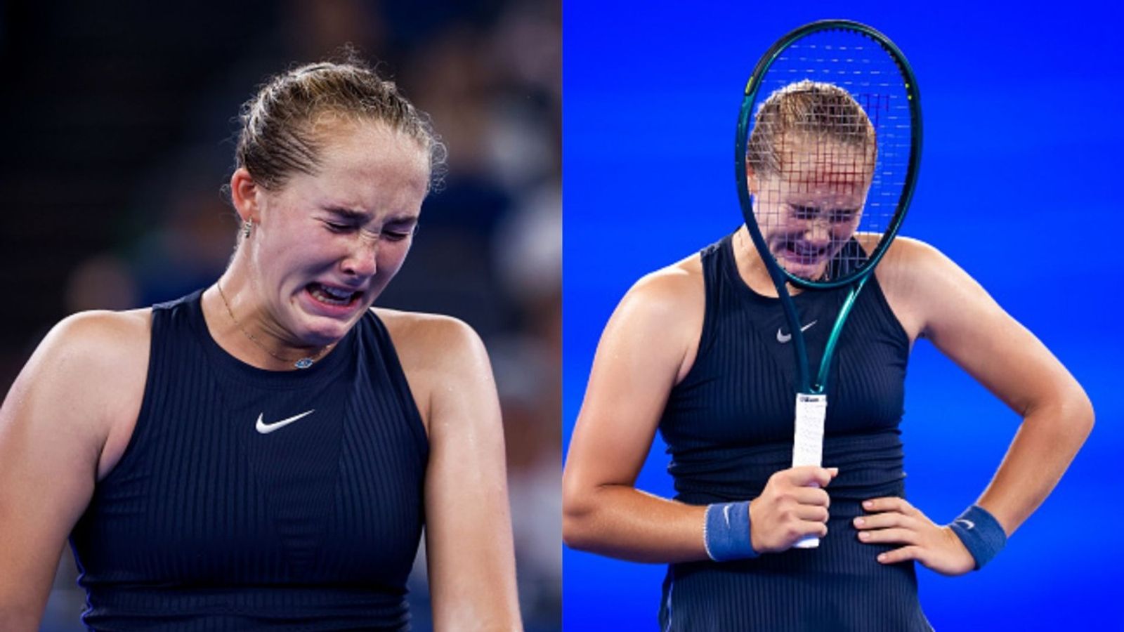 Watch: ‘F*cking tennis’: Mirra Andreeva loses cool at cameraman during her Wuhan Open opener upset Mirra Andreeva in the frame (Images via Getty)