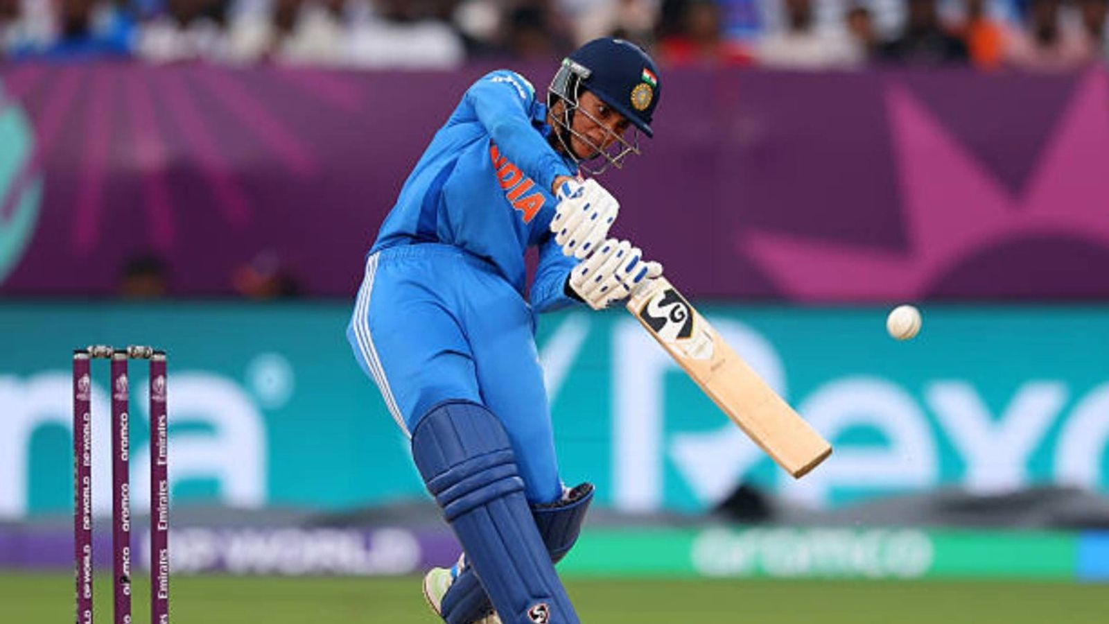 Smriti Mandhana scripts history, breaks 28-year old record during Women's World Cup clash against South Africa Smriti Mandhana in this frame