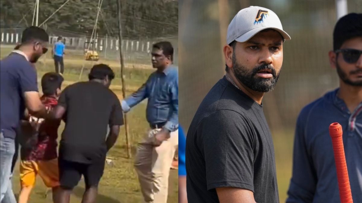 WATCH: Rohit Sharma's heartwarming gesture for young fan steals limelight during his practice sessions at Shivaji Park, Mumbai ahead of Australia series WATCH: Rohit Sharma's heartwarming gesture for young fan steals limelight during his practice sessions at Shivaji Park, Mumbai ahead of Australia series