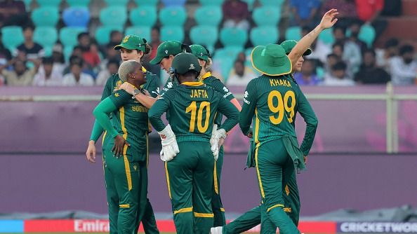 ICC punishes South Africa spinner Nonkululeko Mlaba for waving goodbye to India's Harleen Deol during Women's ODI World Cup 2025 clash Nonkululeko Mlaba of South Africa is congratulated by team mate Marizanne Kapp after taking the wicket of Harleen Deol of India (not pictured) during the ICC Women's Cricket World Cup