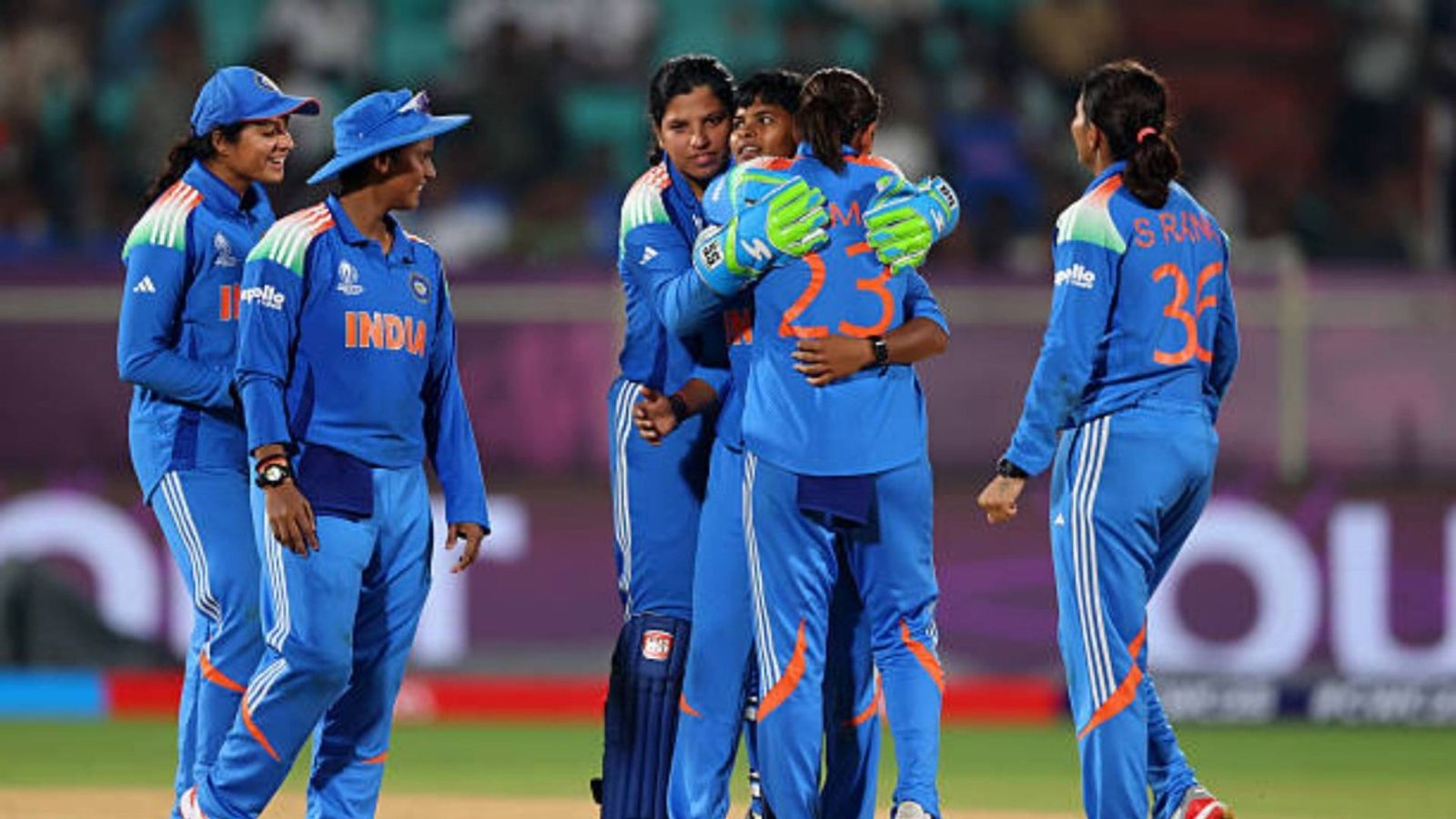 'Australia are aggressive, but our plans are...': Sneh Rana fires big warning to Alyssa Healy & Co. ahead of World Cup encounter Kranti Gaud of India celebrates with team mates Richa Ghosh and Harmanpreet Kaur after taking the wicket of Laura Wolvaardt of South Africa