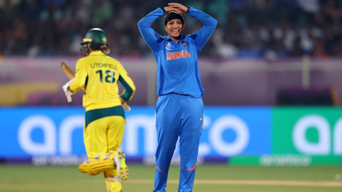 Sneh Rana bags unwanted World Cup record after conceding 85 runs against Australia, only behind South Africa legend on this list Sneh Rana of India reacts during the ICC Women's Cricket World Cup 2025 match against Australia at Dr. Y.S. Rajasekhara Reddy ACA-VDCA Cricket Stadium on October 12, 2025 in Visakhapatnam, India.