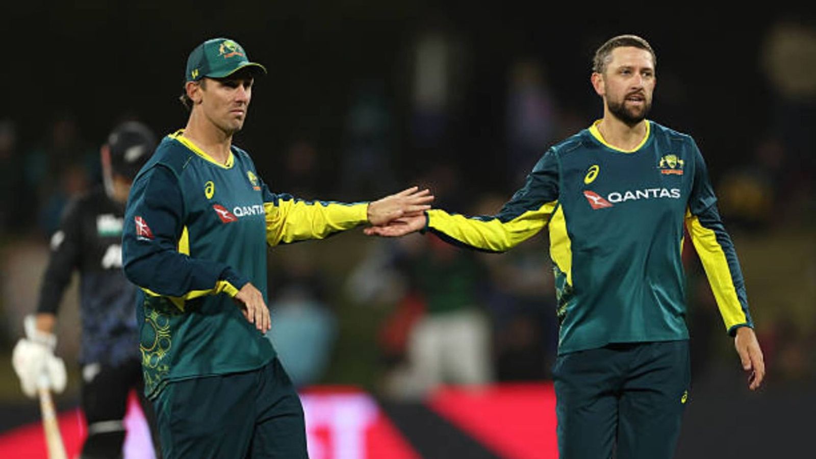 'We have got a great rivalry with them...': Australia captain Mitchell Marsh's big statement ahead of ODI series against India Matthew Short of Australia (R) celebrates his wicket of Daryl Mitchell of New Zealand with Mitchell Marsh of Australia (L) during the first match in the T20 International series between New Zealand and Australia