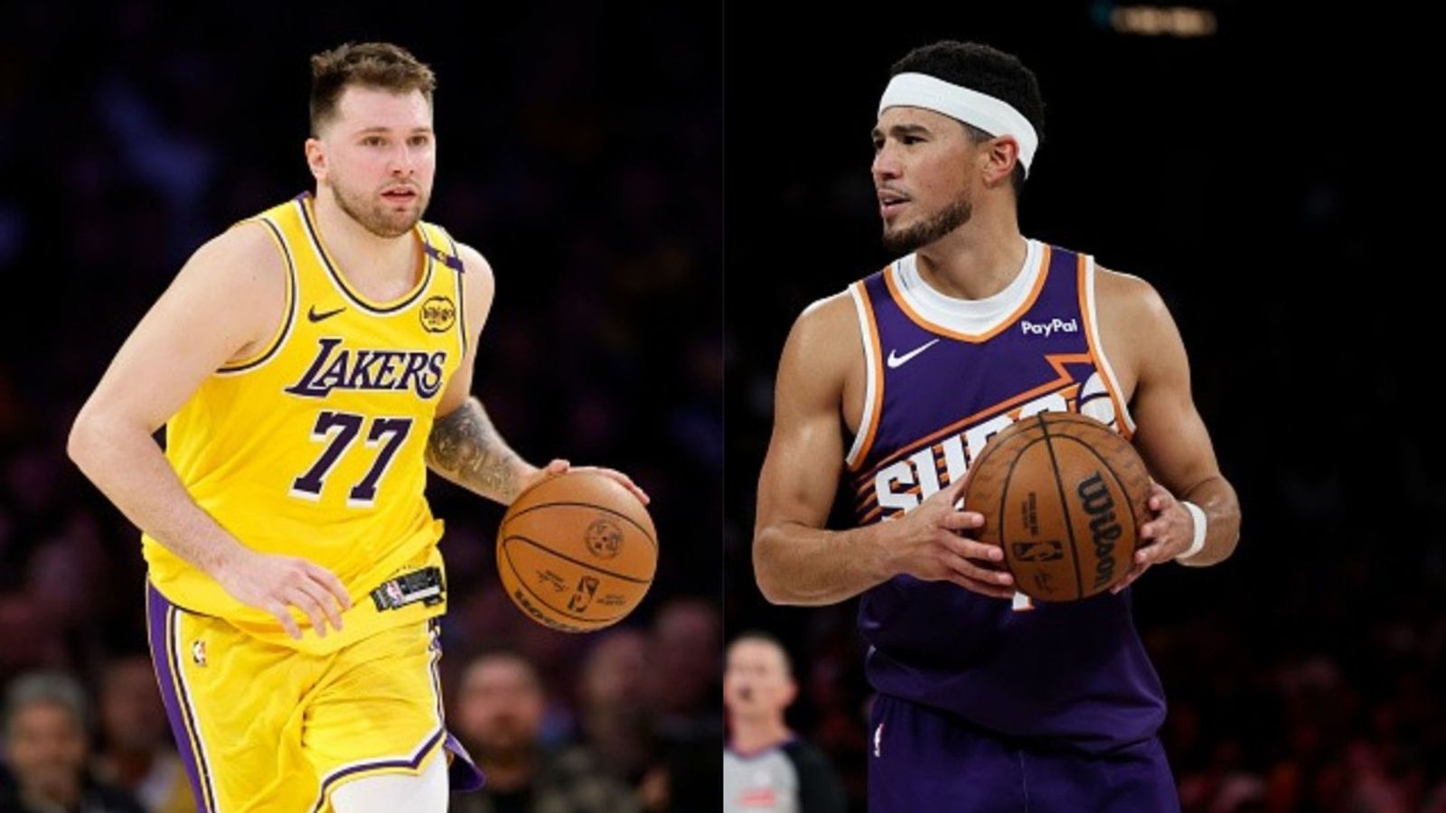 Lakers vs Suns schedule: Date, time, live stream and more on NBA 2025-26 pre-season Luka Doncic, Devin Booker in the frame (Images via Getty)