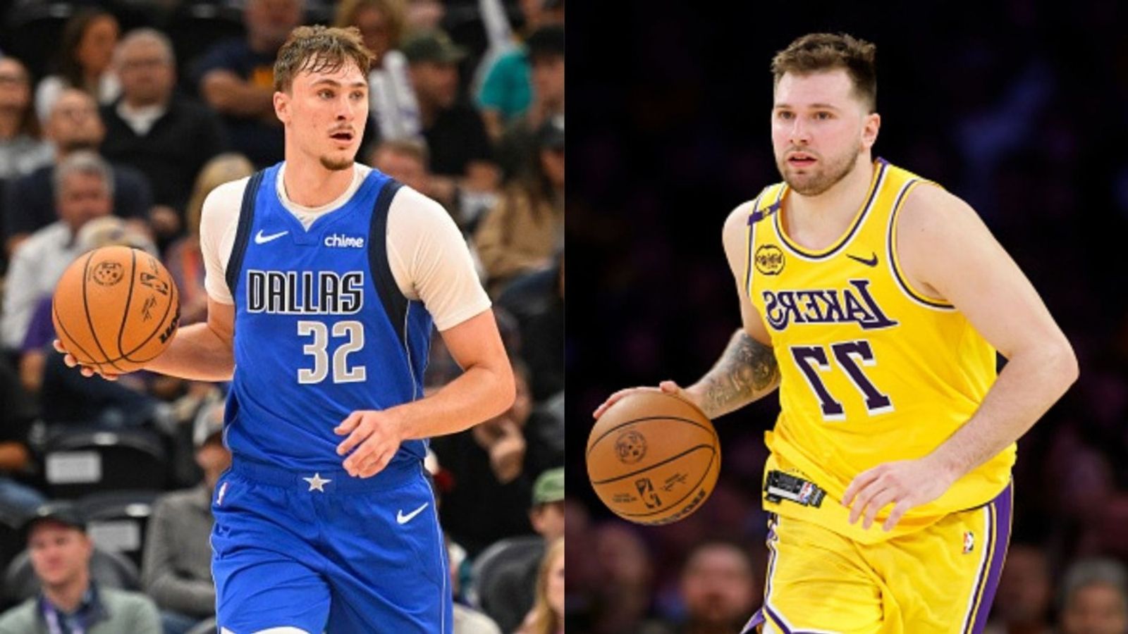 Lakers vs Mavericks schedule: Date, time, live stream and more on NBA 2025-26 pre-season Cooper Flagg, Luka Doncic in the frame (Images via Getty)