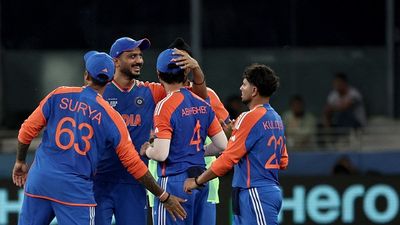India's star pips Kuldeep Yadav to win ICC Men's Player of the Month for September India's Abhishek Sharma (2R) celebrates with his teammates