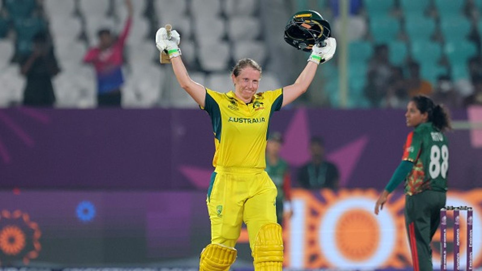 Alyssa Healy scripts history, notches all-time Women's ODI World Cup record for Australia with match-winning century vs Bangladesh Australia captain Alyssa Healy in this frame