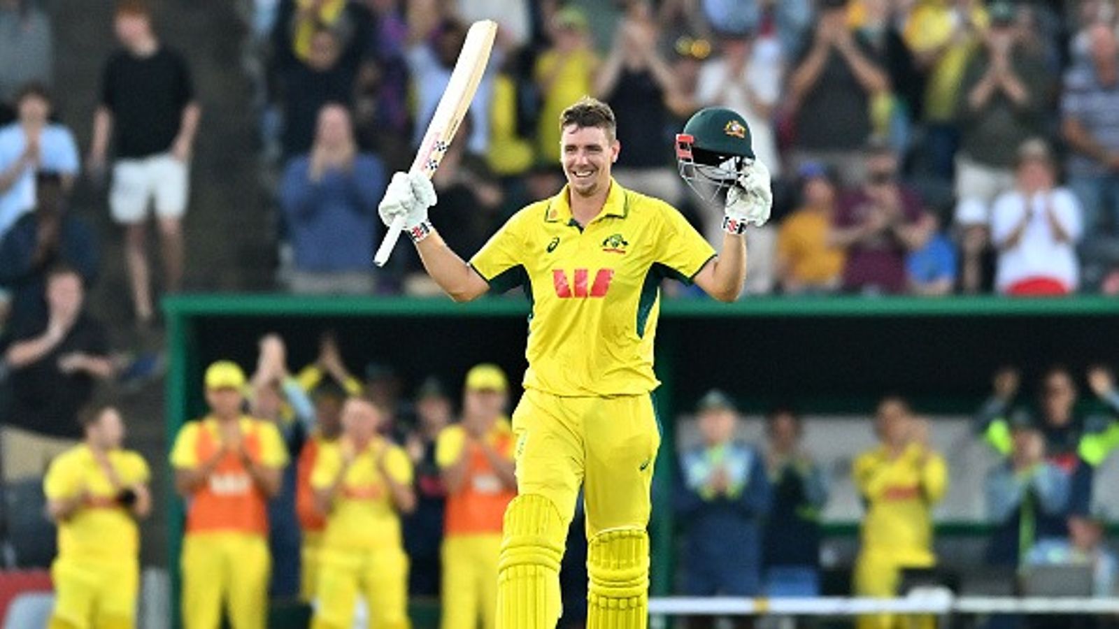 IND vs AUS: Big jolt to Australia, Cameron Green ruled out of three-match ODI series against India; CA announces 2023 World Cup winning star as his replacement Cameron Green of Australia celebrates his century during game three of the One Day International Series between Australia and South Africa