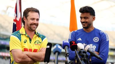'Sure they will be missed at some stage, but...': Travis Head makes bold claim on Rohit Sharma, Virat Kohli's ODI future amid retirement speculations, WATCH VIDEO Travis Head of Australia & Axar Patel of India during the BKT Tyres Men's ODI Series Launch at Perth Stadium on October 17, 2025 in Perth, Australia.