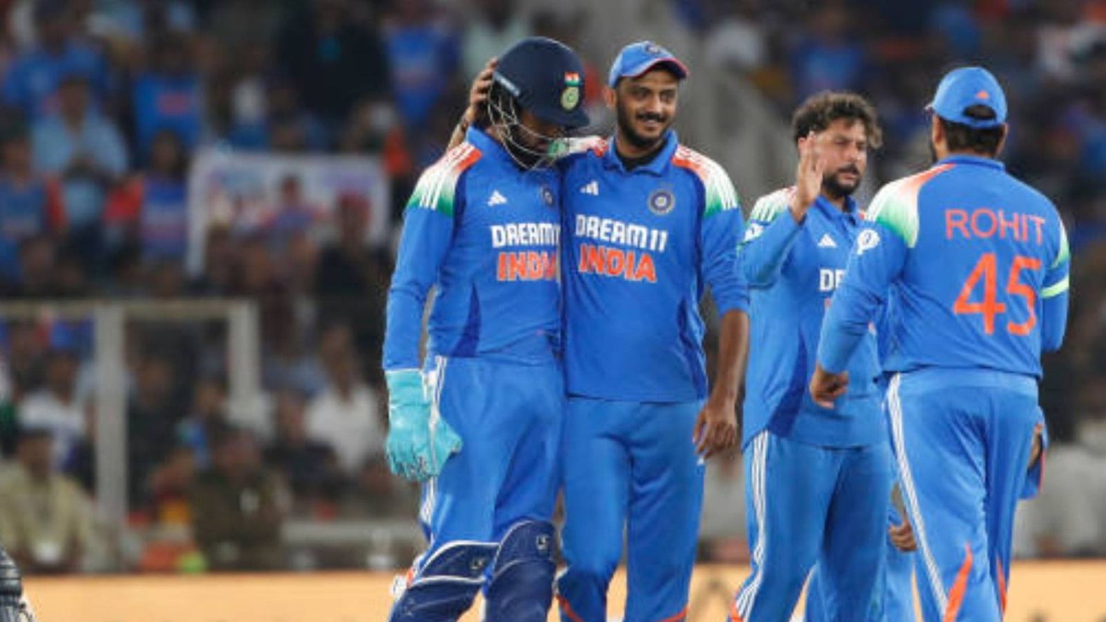 Sanjay Bangar picks India's playing XI for 1st ODI against Australia, drops star spinner for young all-rounder Kuldeep Yadav of India celebrates after taking the wicket of Tom Banton of England during the 3rd ODI between India and England at Narendra Modi Stadium