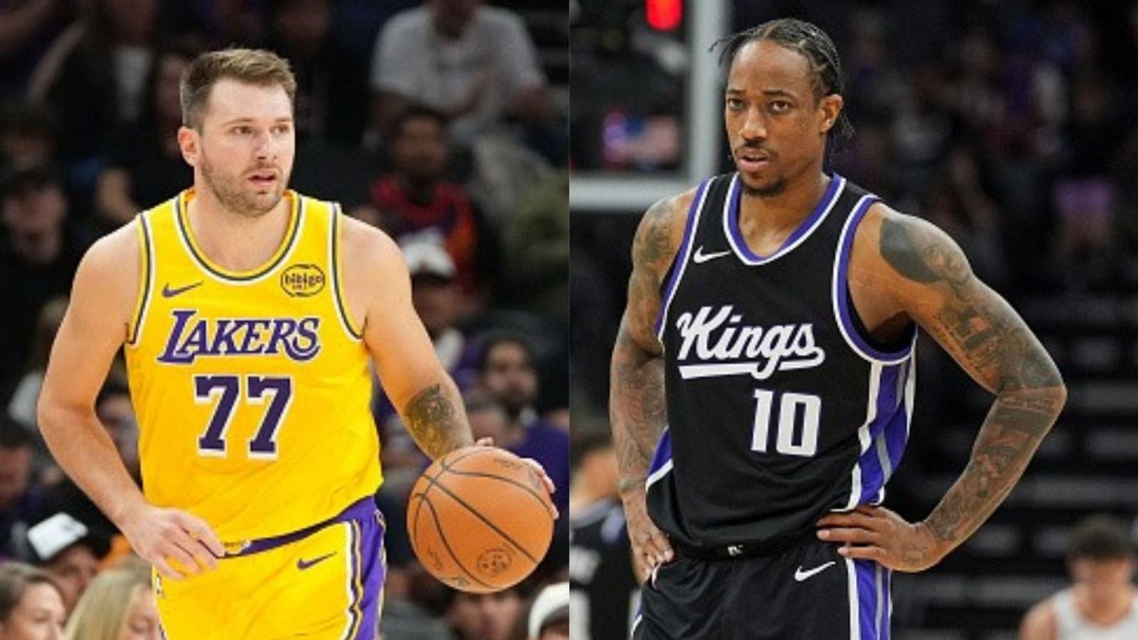 Lakers vs Kings schedule: Date, time, live stream and more on NBA 2025-26 pre-season Luka Doncic, DeMar DeRozan in the frame (Images via Getty)