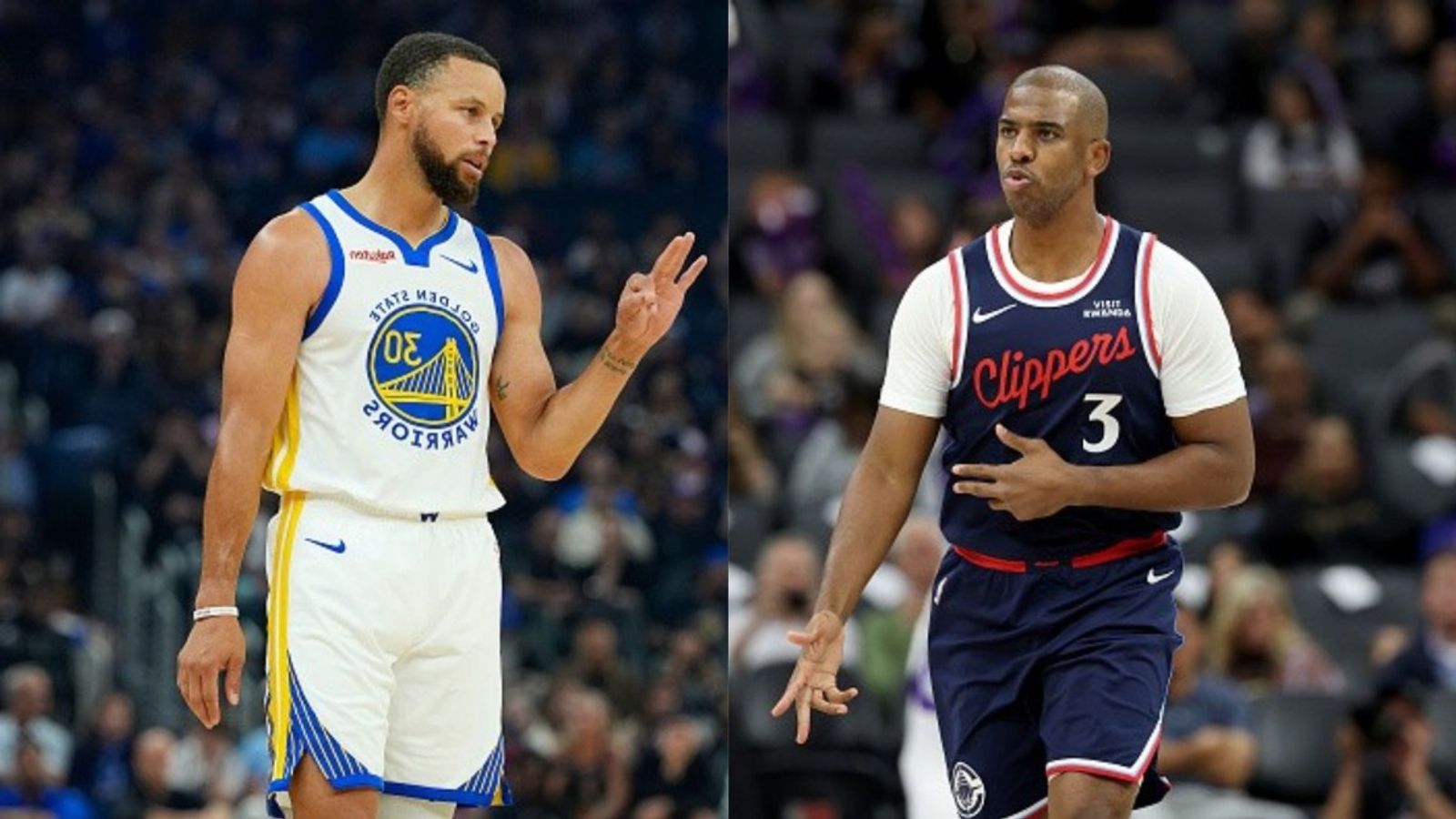 Warriors vs Clippers schedule: Date, time, live stream and more on NBA 2025-26 pre-season Stephen Curry, Chris Paul in the frame (Images via Getty)