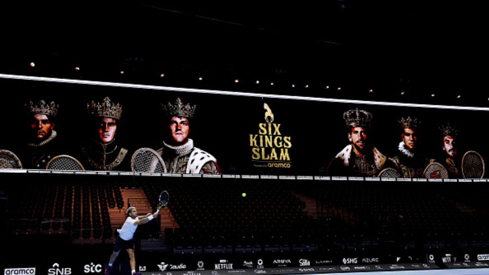 US veterans unveil their dream “Six Kings Slam” lineup featuring tennis’ ultimate ATP icons Carlos Alcaraz clicked during Six Kings Slam (Image via Getty)