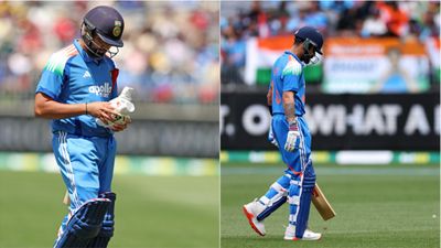 8 runs and 8-ball duck: Rohit Sharma and Virat Kohli's international return turns short-lived as Josh Hazlewood and Mitchell Starc prey on them Rohit Sharma, Virat Kohli