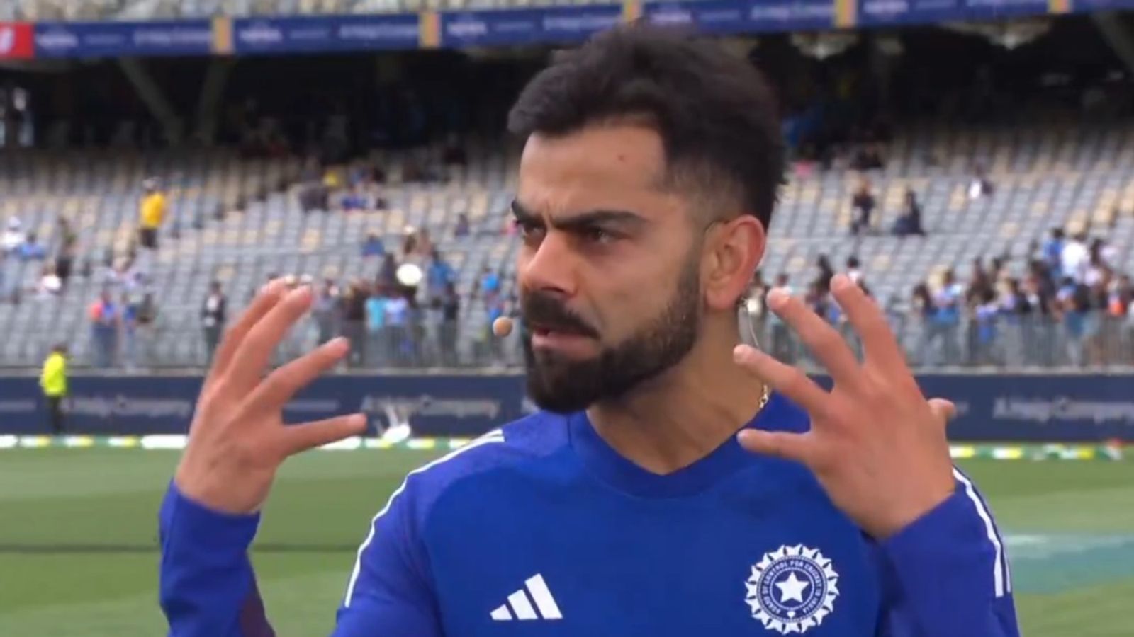 'Don't take it personally....': Virat Kohli recalls Kevin Pietersen's advice on how to tackle hostile Australian crowd early in his career India's senior batter Virat Kohli talks to broadcasters before 1st ODI against Australia in Perth.