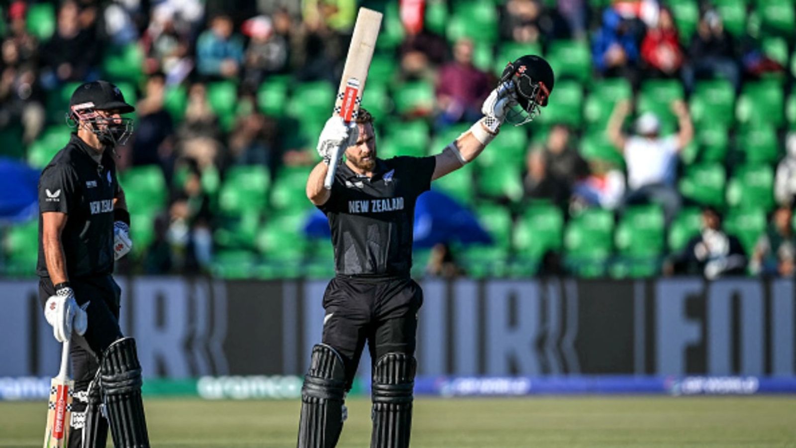 New Zealand announce squad for ODI series against England, Kane Williamson finally returns for first time since Champions Trophy 2025 final New Zealand's Kane Williamson (R) celebrates after scoring a century (100 runs) as his teammate Daryl Mitchell watches during the ICC Champions Trophy ODI semi-final against South Africa at the Gaddafi Stadium in Lahore on March 5, 2025.