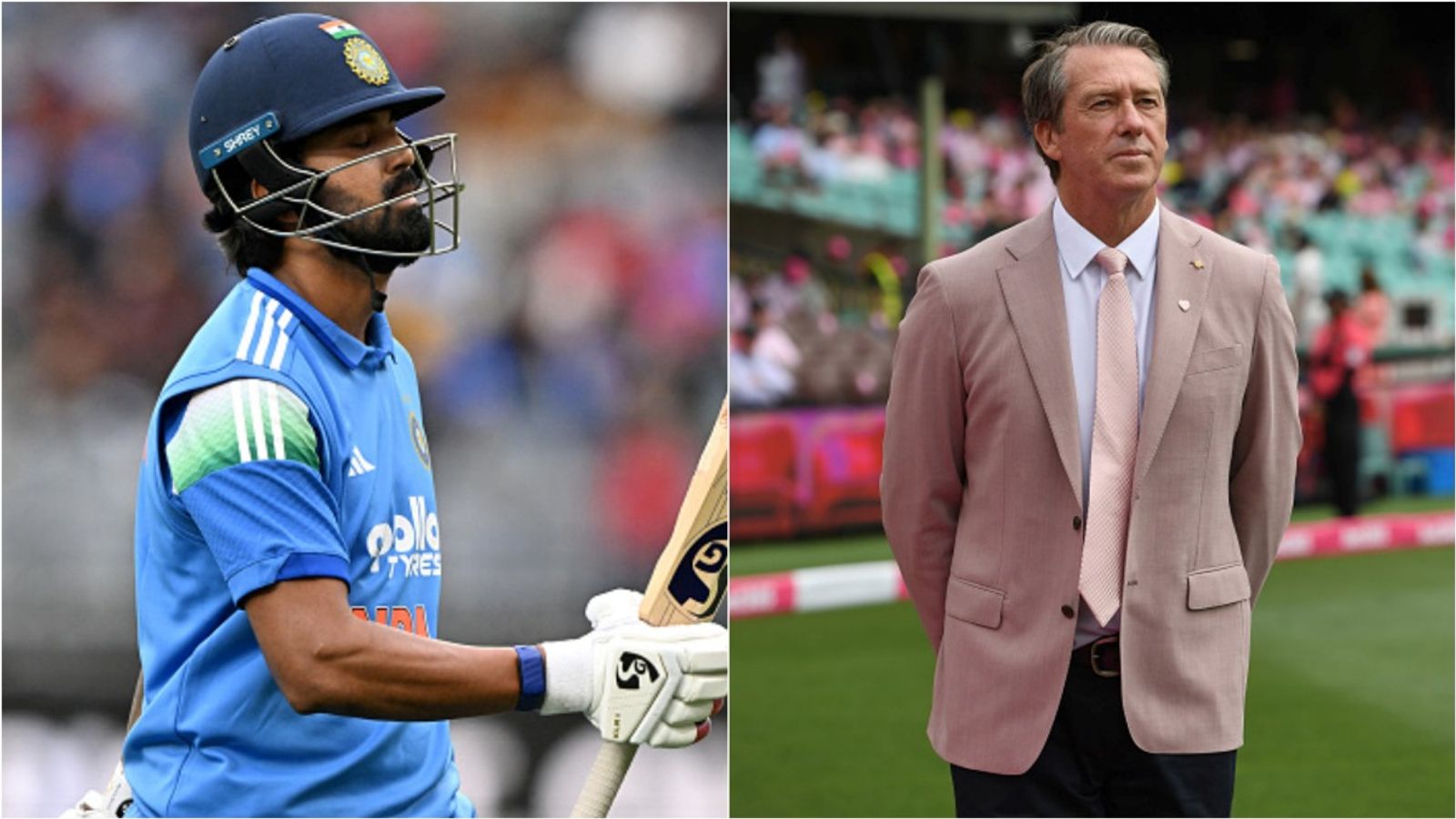 'I think he's nearly batted at all 11 positions... that can mess your confidence up': Glenn McGrath lauds KL Rahul for being a team man KL Rahul looks dejected after losing his wicket in 1st ODI against Australia at Perth Stadium; Former Australia fast bowler Glenn McGrath.
