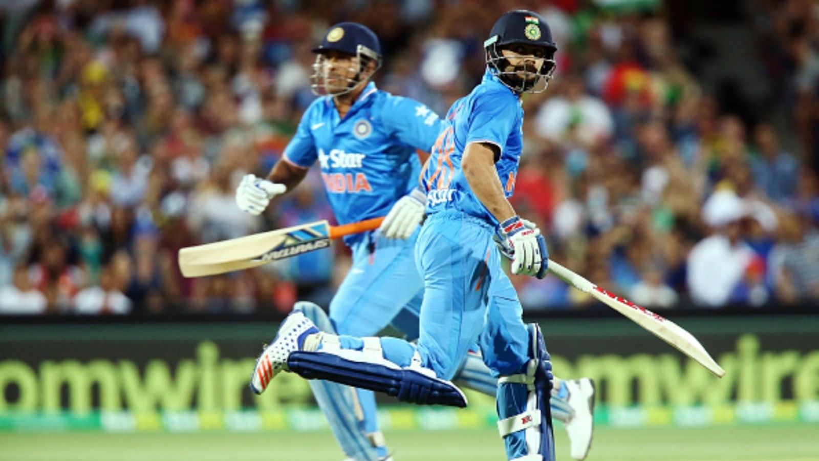 After setback in Perth, Virat Kohli set to break MS Dhoni's Adelaide record in 2nd ODI against Australia MS Dhoni and Virat Kohli of India run between the wickets.