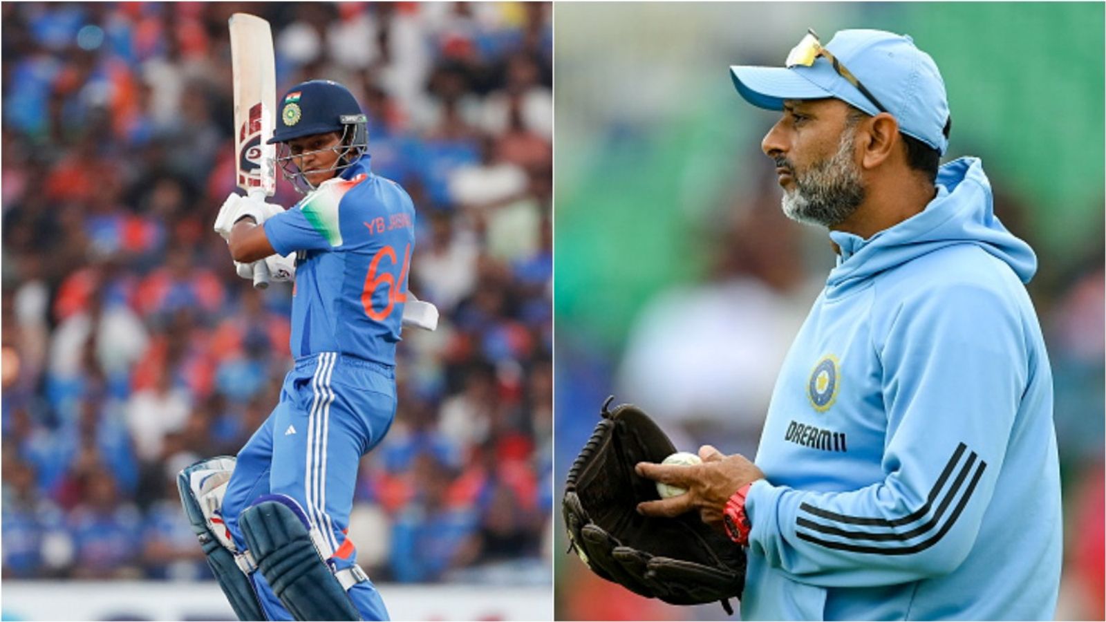 Will Yashasvi Jaiswal play in 2nd ODI against Australia? Batting coach says 'At the end of the day...' India opener Yashasvi Jaiswal plays a shot; India batting coach Sitanshu Kotak.
