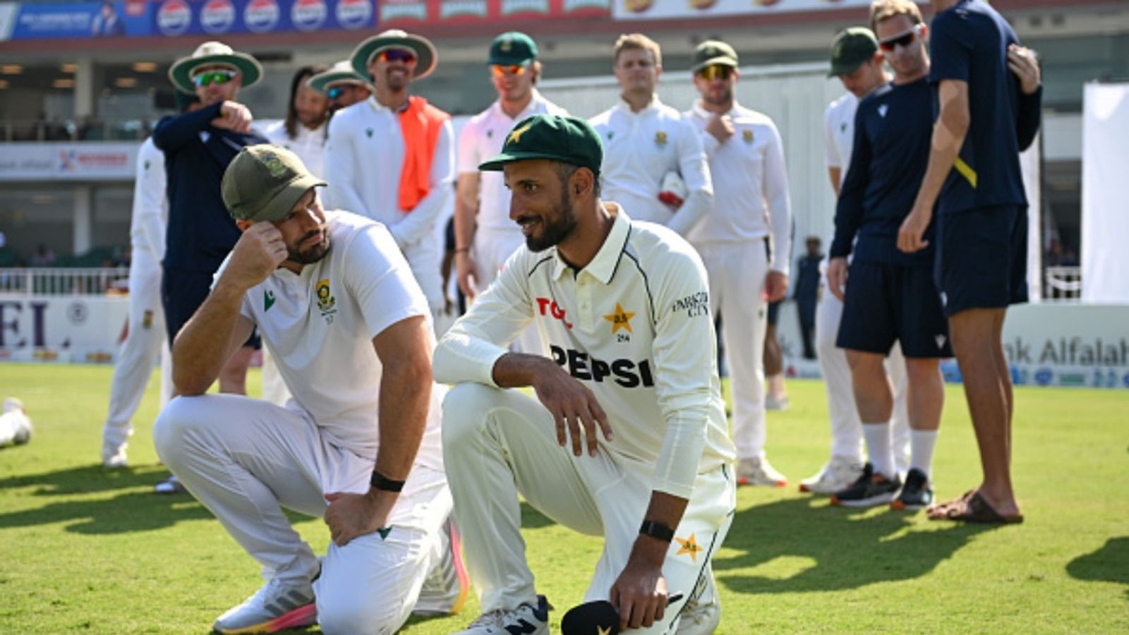 WTC 2025-27 Points Table: India back at no.3 as Pakistan slip after Rawalpindi defeat to reigning champions South Africa Shan Masood (R) of Pakistan and Aiden Markram of South Africa pictured at the end of day four of the second Test in the series at Rawalpindi Cricket Stadium on October 23, 2025 in Rawalpindi, Pakistan.