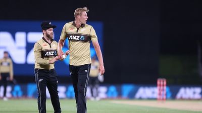 NZ vs ENG: Big blow to New Zealand, WTC winning star ruled out of ODI series against England due to side stiffness  Kane Williamson and Kyle Jamieson of New Zealand during game one of the Men's International T20 series between New Zealand and Australia
