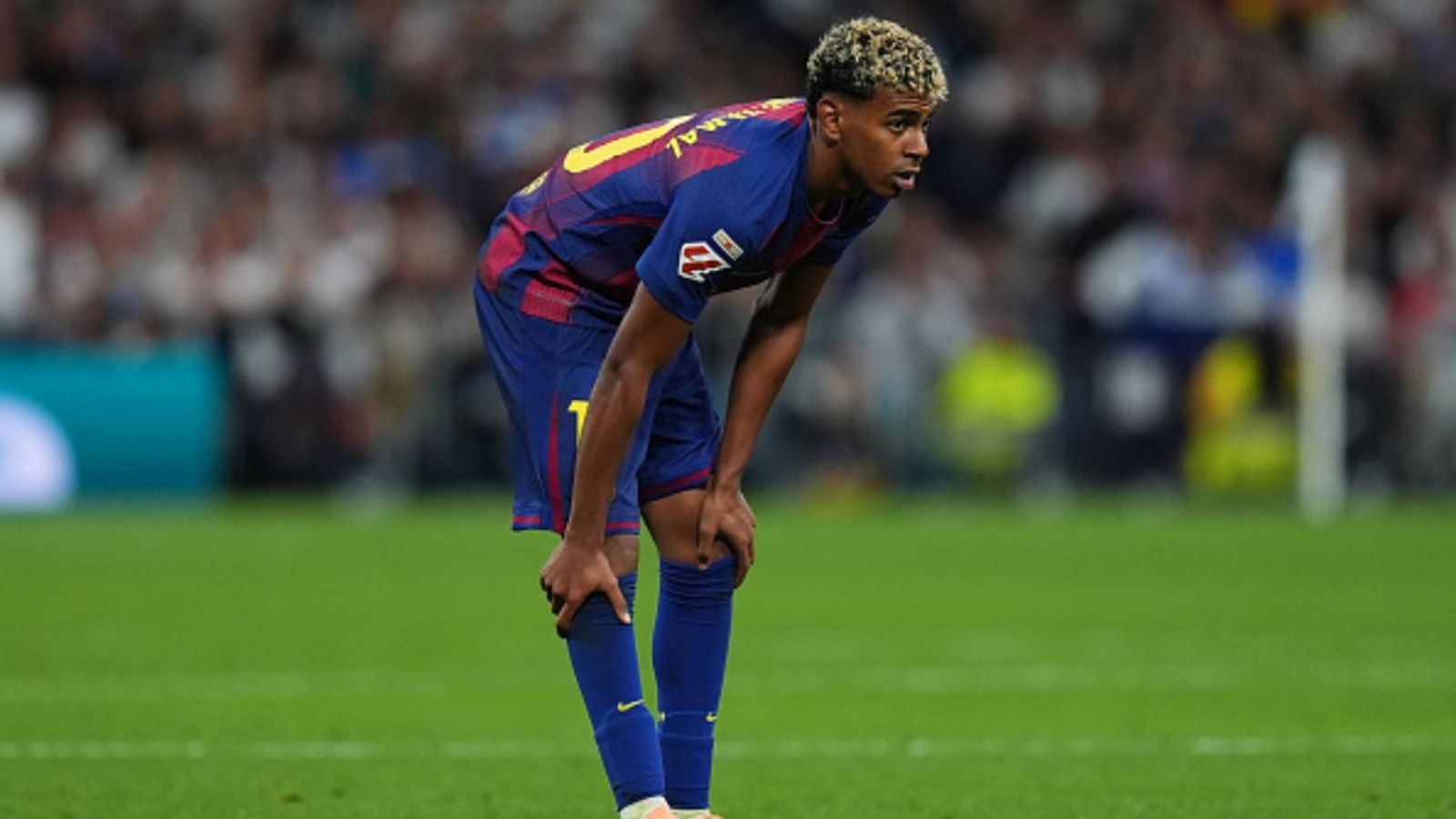 Star Real Madrid player reacts after defeating Lamine Yamal in El Clasico, says 'it motivates me' Lamine Yamal in the frame (Image via Getty)