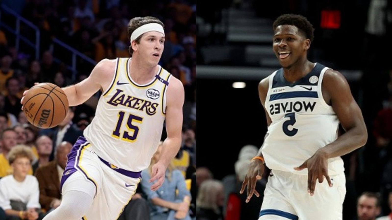 Lakers vs Timberwolves schedule: Date, time, live stream and more on NBA 2025-26 season Austin Reaves, Anthony Edwards in the frame (Images via Getty)