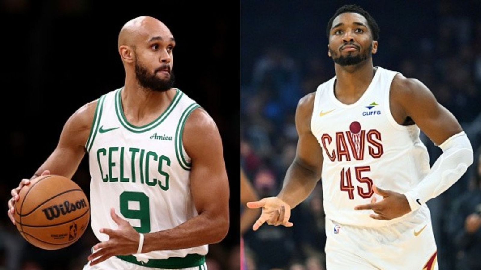 Celtics vs Cavaliers schedule: Date, time, live stream and more on NBA 2025-26 season Derrick White, Donovan Mitchell in the frame (Images via Getty)
