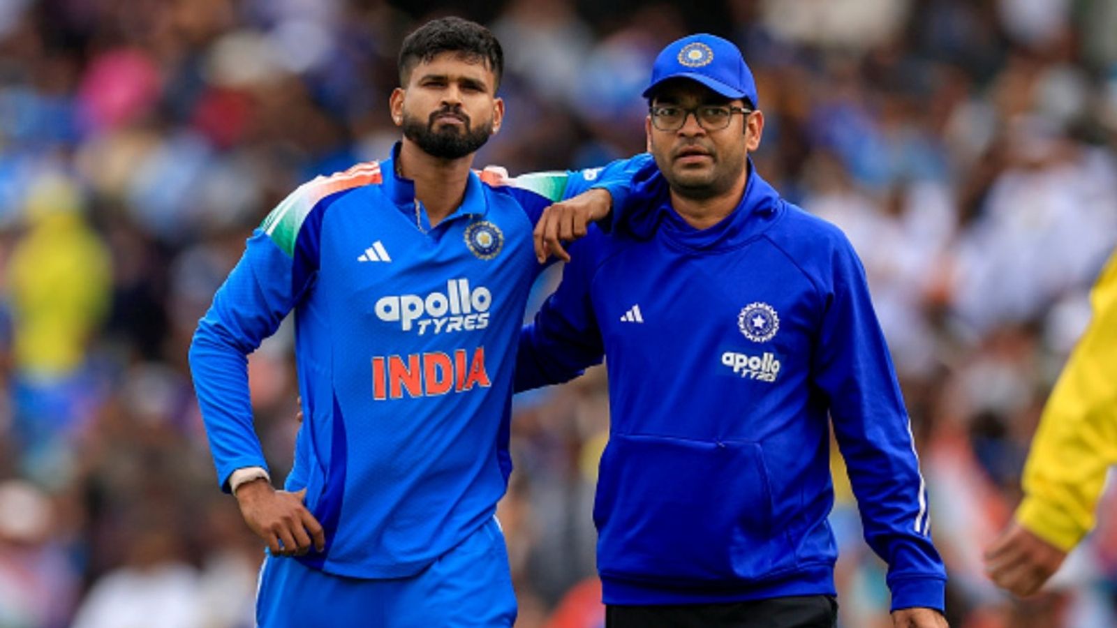'Shreyas' recovery has been much faster than what the doctor expected': BCCI secretary says Iyer didn't need surgery, shares comeback timeline Shreyas Iyer of India is assisted off the field with an injury during game three of the ODI series against Australia at Sydney Cricket Ground on October 25, 2025.