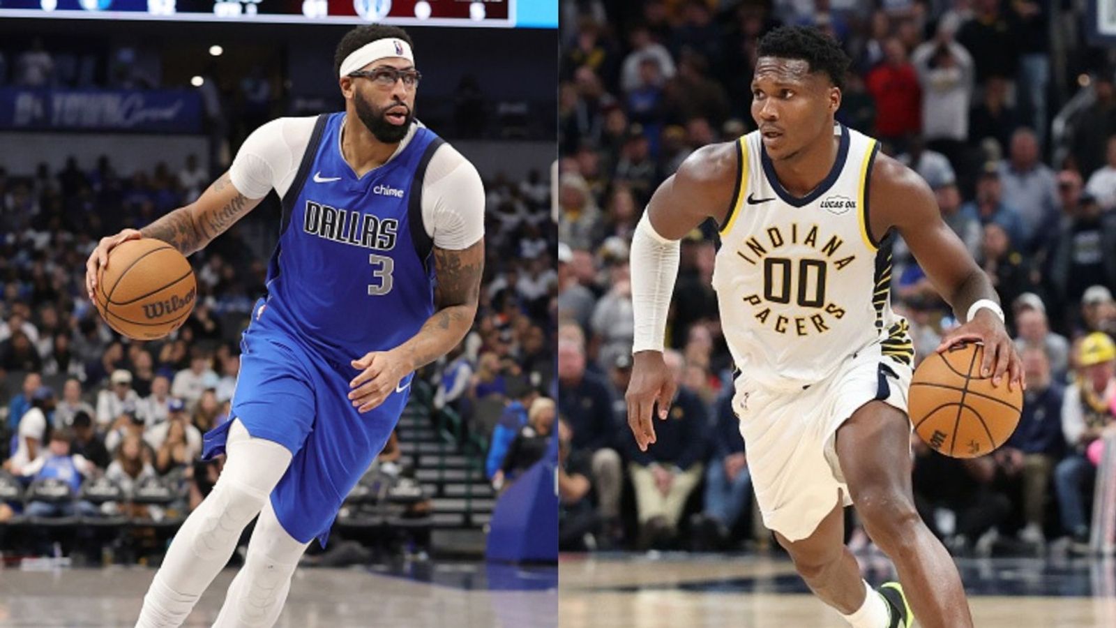 Mavericks vs Pacers schedule: Date, time, live stream and more on the NBA 2025-26 season Anthony Davis, Bennedict Mathurin in the frame (Images via Getty)
