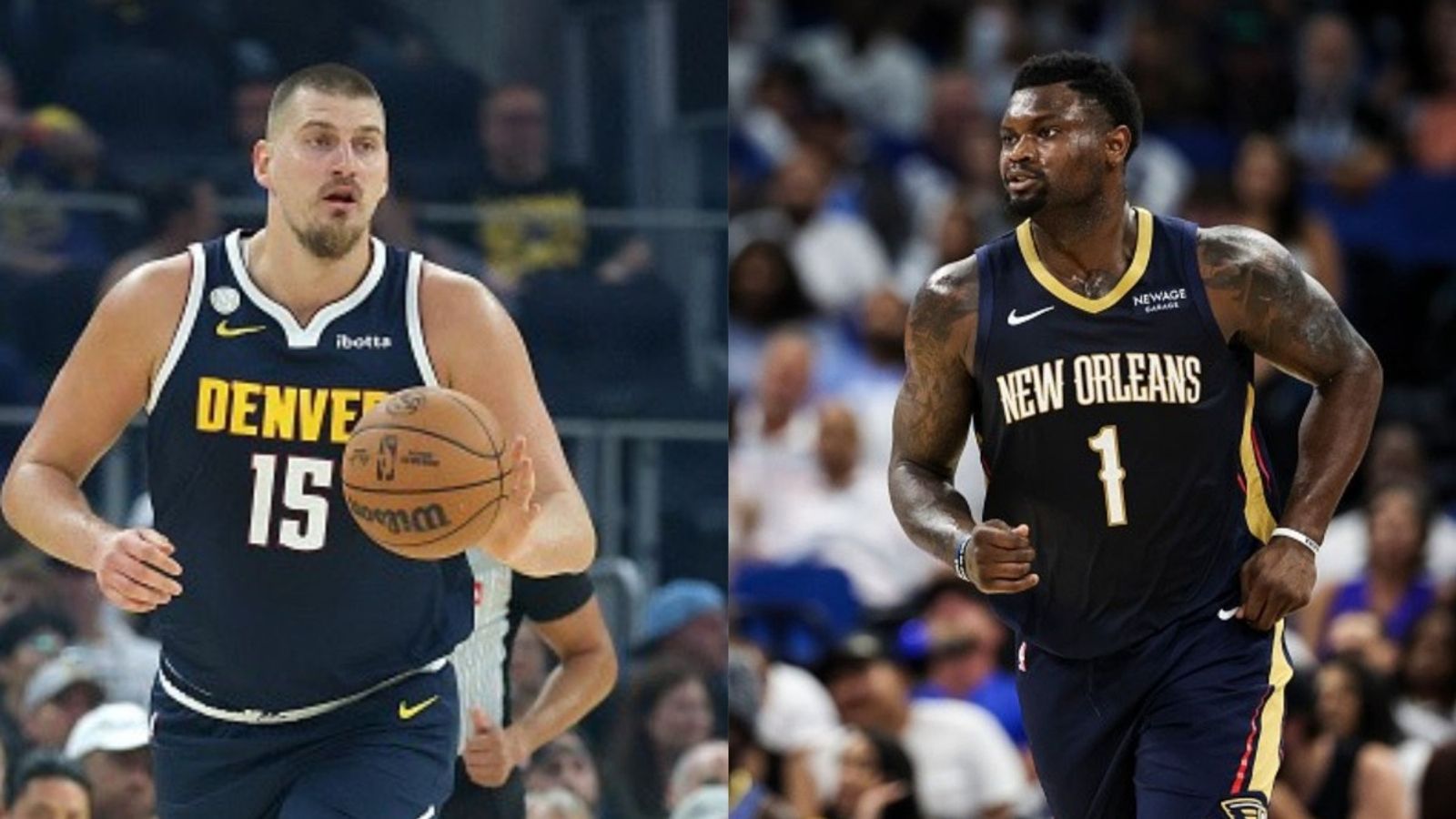 Nuggets vs Pelicans schedule: Date, time, live stream and more on the NBA 2025-26 season Nikola Jokić, Zion Williamson in the frame (Images via Getty)