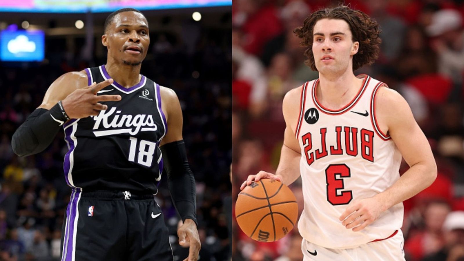Bulls vs Kings schedule: Date, time, live stream and more on the NBA 2025-26 season Russell Westbook, Josh Giddey in the frame (Images via Getty)