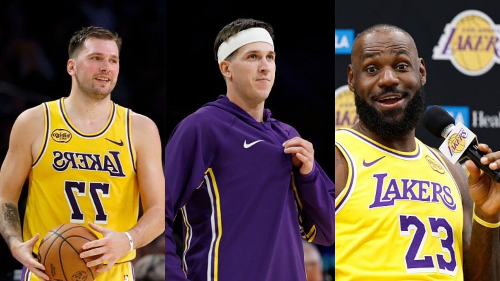 LeBron James & Luka Doncic go crazy over Austin Reaves’ game-winner as Lakers defeat Timberwolves Luka Doncic, Austin Reaves, LeBron James in the frame (Images via Getty)