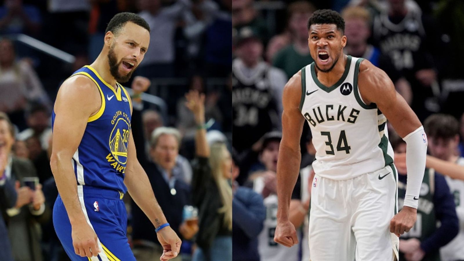 Warriors vs Bucks schedule: Date, time, live stream and more on the NBA 2025-26 season Steph Curry, Giannis Antetokounmpo in the frame (Images via Getty)