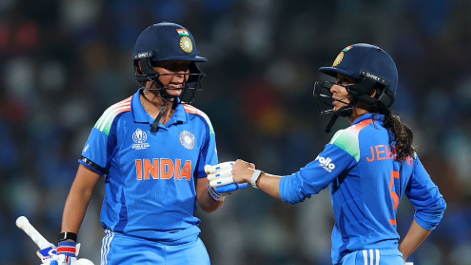 Jemimah Rodrigues explains how Harmnapreet Kaur's wicket during Women's ODI World Cup 2025 semifinal clash vs Australia was 'like a blessing in disguise' Harmanpreet Kaur of India is consoled by team mate Jemimah Rodrigues as she walks off after being dismissed during the ICC Women's Cricket World Cup India 2025 Semi-Final match between India and Australia