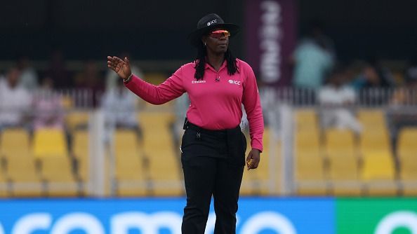 ICC announces umpires and match referees for India vs South Africa Women’s ODI World Cup 2025 Final: Check full list Umpire Jacqueline Williams signals a four during the ICC Women's Cricket World Cup India 2025