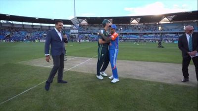 Suryakumar Yadav celebrates winning 1st toss on Australia tour, gets hug from Mitchell Marsh; watch viral video Suryakumar Yadav, Mitchell Marsh, Ravi Shastri