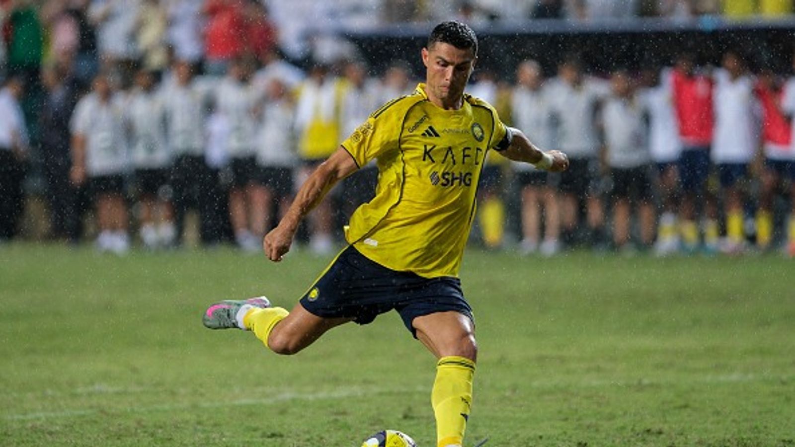 Cristiano Ronaldo reacts with 6-word message after dramatic 95th minute penalty winner for Al-Nassr Cristiano Ronaldo in the frame.