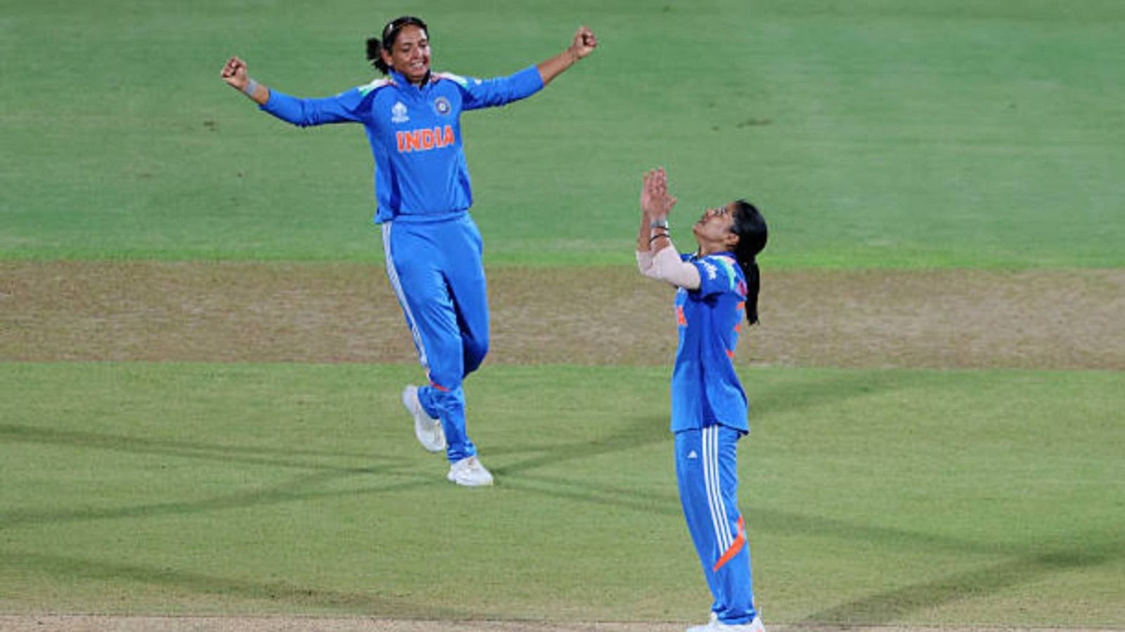 'Everyone will have to...': Amanjot Kaur reveals Harmanpreet's message to Indian team before WC final vs South Africa Amanjot Kaur of India celebrates with team mate Harmanpreet Kaur after taking the wicket of Vishmi Gunaratne of Sri Lanka (not pictured) during the ICC Women's Cricket World Cup
