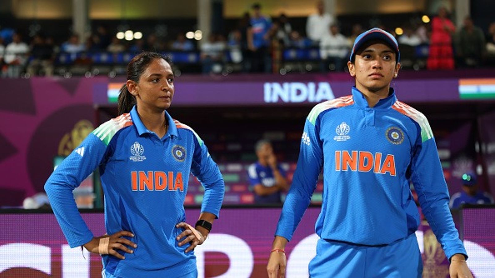 'Harmanpreet fumble at times...Smriti should be made captain...': Ex-India skipper's shocking take after Women's in Blue's maiden ODI World Cup win Harmanpreet Kaur of India speaks to team mate Smriti Mandhana ahead of the second innings of the ICC Women's Cricket World Cup India 2025 Final match between India and South Africa
