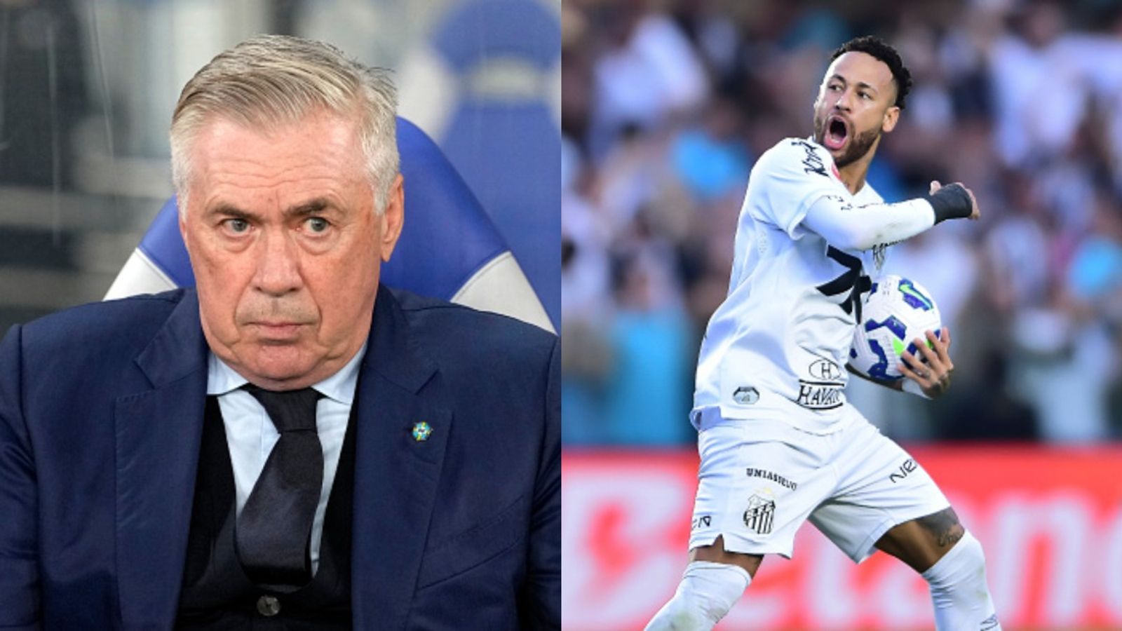 Brazil boss Carlo Ancelotti gives explanation for NOT picking Neymar for upcoming friendlies Carlo Ancelotti and Neymar in the frame.