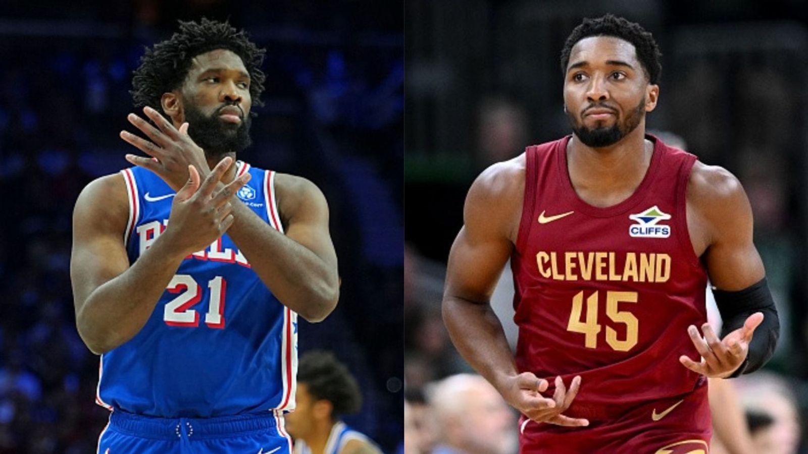 Cavaliers vs 76ers schedule: Date, time, live stream, and more on the NBA 2025-26 season Joel Embiid, Donovan Mitchell in the frame (Images via Getty)