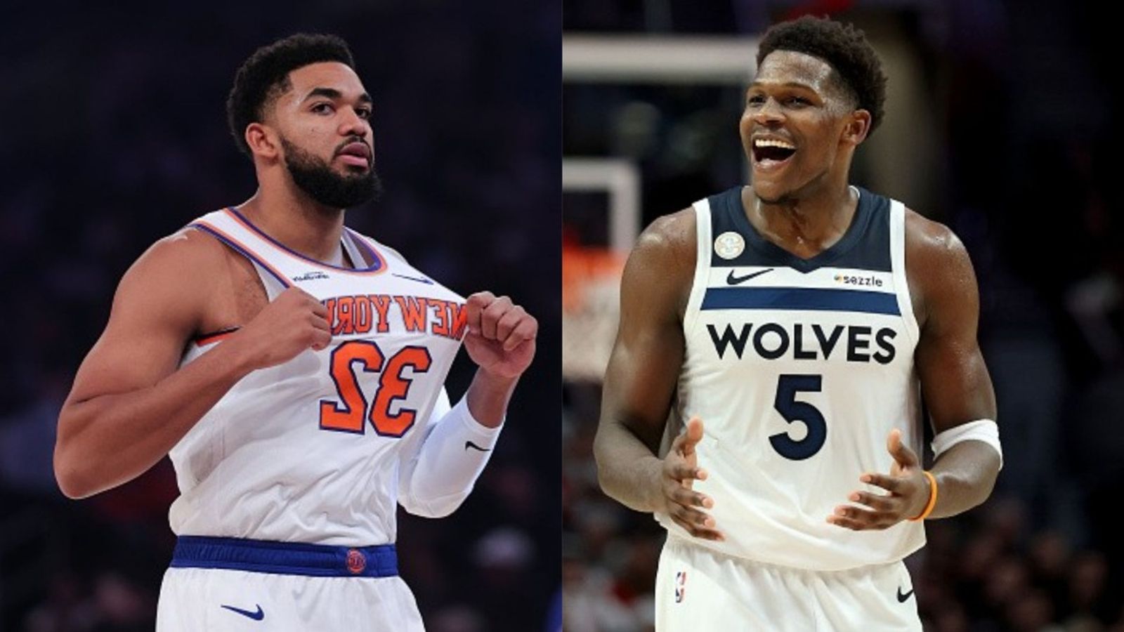 Timberwolves vs Knicks schedule: Date, time, live stream, and more on the NBA 2025-26 season Karl-Anthony Towns, Anthony Edwards in the frame (Images via Getty)