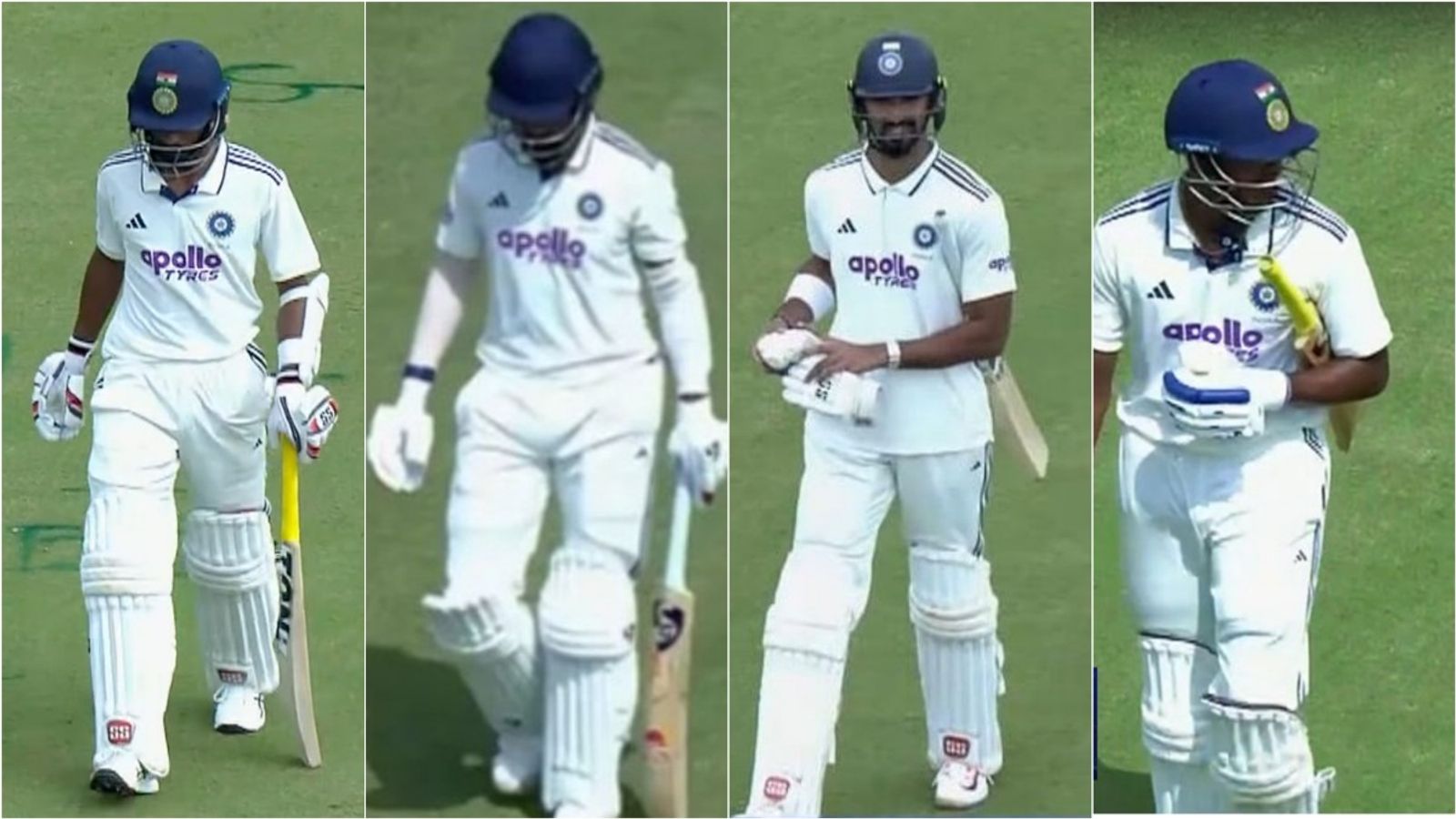Easwaran out for duck, Rahul, Sudharsan and Padikkal dismissed cheaply! India A top-order crumbles vs South Africa A in 2nd unofficial Test Abhimanyu Easwaran, KL Rahul, Devdutt Padikkal, Sai Sudharsan walk back to the dressing room after getting out in first session of 2nd unofficial Test against South Africa A.