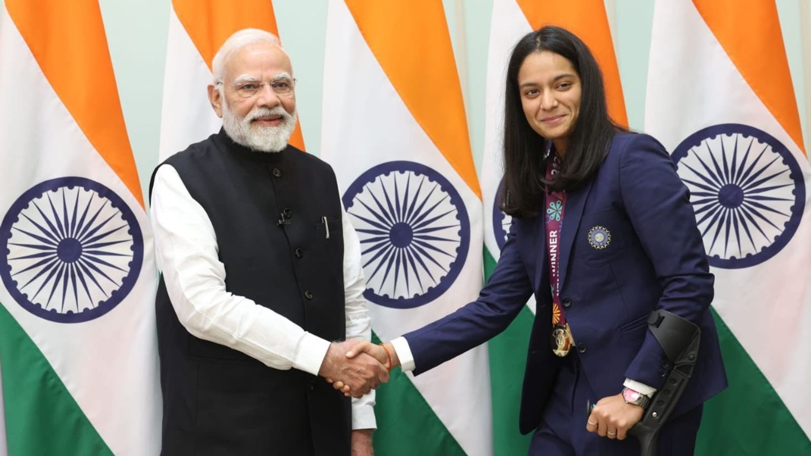 'Jay Shah Sir texted…’: Pratika Rawal reveals how she finally gets her Women’s World Cup winner’s medal before meeting with PM Modi Pratika Rawal with PM Narendra Modi