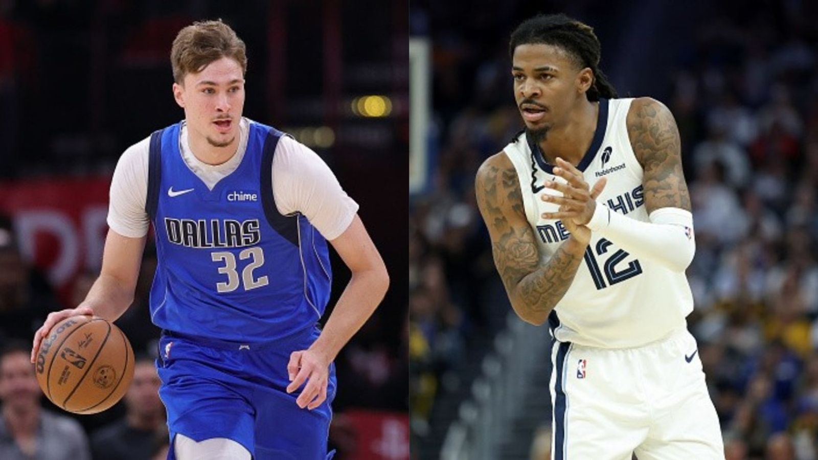 Mavericks vs Grizzlies schedule: Date, time, live stream, and more on the NBA 2025-26 season Cooper Flagg, Ja Morant in the frame (Images via Getty)