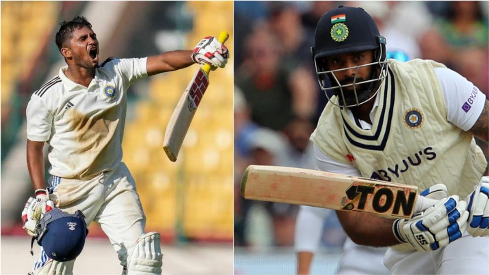 Ranji Trophy: Hanuma Vihari's back-to-back tons, Musheer Khan's robust century, J&K star's fiery 5-fer hog limelight on Day 1 Mumbai's Musheer Khan (L) and Tripura's Hanuma Vihari in this frame