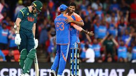 Washington Sundar of India celebrates after dismissing Marcus Stoinis of Australia during game four of the T20 International Series between Australia and India Washington Sundar of India celebrates after dismissing Marcus Stoinis of Australia during game four of the T20 International Series between Australia and India