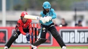 Jemimah Rodrigues of the Heat plays a shot during the WBBL match between Brisbane Heat and Melbourne Renegades at Allan Border Field, on November 09, 2025, in Brisbane, Australia. Jemimah Rodrigues of the Heat plays a shot during the WBBL match between Brisbane Heat and Melbourne Renegades at Allan Border Field, on November 09, 2025, in Brisbane, Australia.